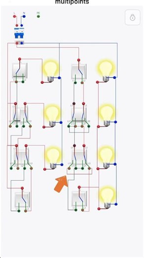 Circuit de commande éclairage multipoints ￼￼ #schéma #simulation
