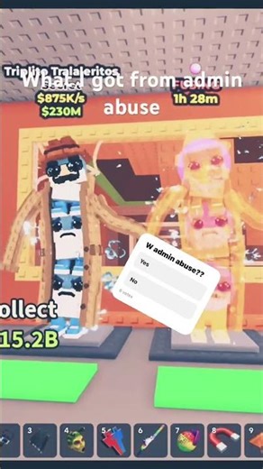 W admin abuse? #roblox #stealabrainrot #shorts