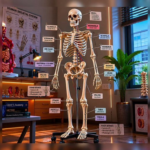 3D Model of Human Skeleton 🦴 System! Anatomy of Human Skeleton system||