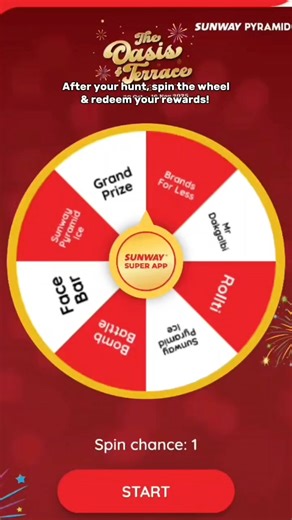 🦁✨ It's your last chance to grab FREE Sunway Theme Park Stay and tickets! 👀🎟️ From today till 16 November, conquer the Terrace & Oasis Quest with these simple steps: 🏃 Explore 6 locations at Oasis & Terrace areas 🤳 Scan the QR codes and collect your e-stamps via the Sunway Super App 🎁 Spin the wheel and claim your reward! Hurry up and begin your hunt before it is gone! 💨 👉 T&Cs apply: https://tinyurl.com/OasisAndTerraceCelebrationTnC Learn more: https://www.sunwaypyramid.com/the-oasis-an