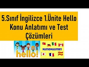 5.Sınıf İngilizce 1.Ünite Hello Konu Anlatımı ve Test Çözümü