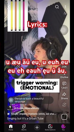 “Your beatiful” groan tube cover Lyrics.