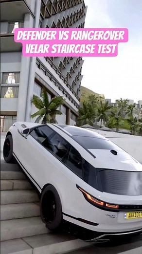 Landrover Defender vs Rangerover Velar staircase test #defender #rangerover #landrover #shorts