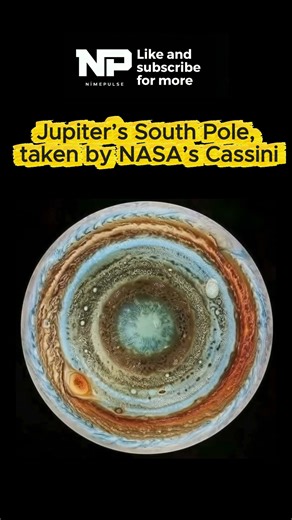 Jupiter’s South Pole, taken by NASA’s Cassini #space