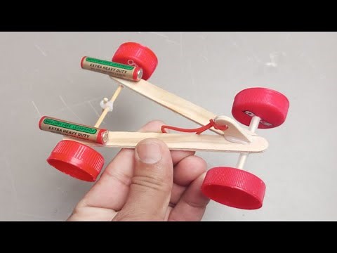 How To Make A Speedy Car With Popsicle Sticks ✓ DIY Toy Car For Kids ✓ How To Make A Car..
