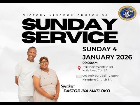 WE ARE LIVE ! WELCOME TO OUR SUNDAY SERVICE LIVE @ Victory Kingdom Church SA