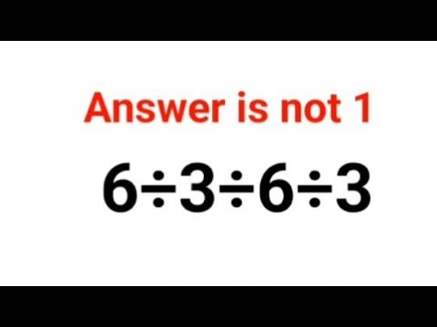6÷3÷6÷3 Answer is not 1. Many failed! Can you? #math #trending #explore #puzzles #algebra