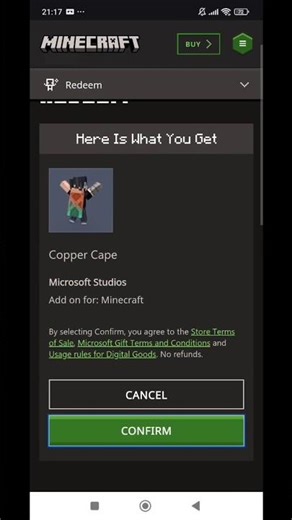 Getting the new Minecraft copper cape #minecraftshorts #minecraft #capes