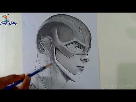 How to draw The Flash : Barry Allen Sketch (Grant Gustin) #flash