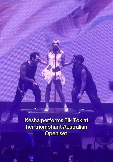 Kesha Ignites Australian Open with Iconic Tik Tok Performance
