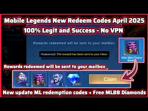 new no Limits Codes Update Mobile Legends Redeem codes April 22, 2025 + Free MLBB Diamonds 💎💎💎