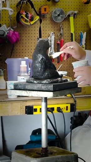 Applying a Patina to a Bronze Bear