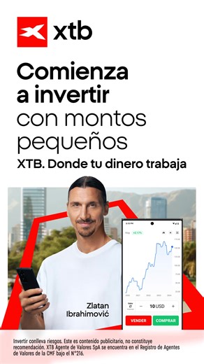 No necesitas una fortuna para empezar a construir tu futuro. Con XTB, puedes comenzar a invertir desde solo $10 USD. Convierte incluso pequeñas cantidades en activos que trabajan por ti — todo desde nuestra app intuitiva, completamente en español y con soporte local disponible 24/5. Empieza con inteligencia. Empieza con la app de XTB. | XTB Latam