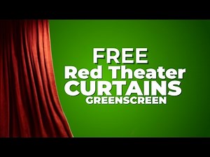 Red Theater Curtains Opening Green Screen | Cinema Intro Transition Chroma Key 4K Overlay
