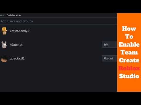 How To Enable Team Create Roblox Studio