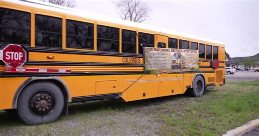 Columbus using school bus as billboard to recruit drivers during shortage