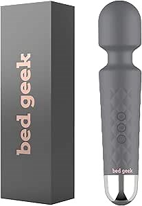 Amazon.com: bed geek Wireless Handheld Full Body Wand Massager Electric Massage Super Soft Silicone 20 Patterns 8 Speeds (Gray) : Health & Household
