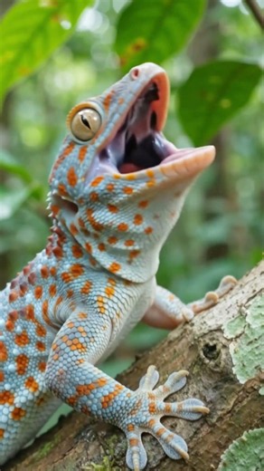 Wildlife Moment Tokay Gecko in Forest #shorts #lizards #geckos