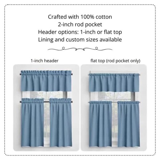 Seashell Starfish Coastal Curtain: Blue Cotton Valance - Etsy