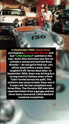 James Dean Bought the Porsche 550 Spyder. A Mechanic Warned Him It Would Kill Him.