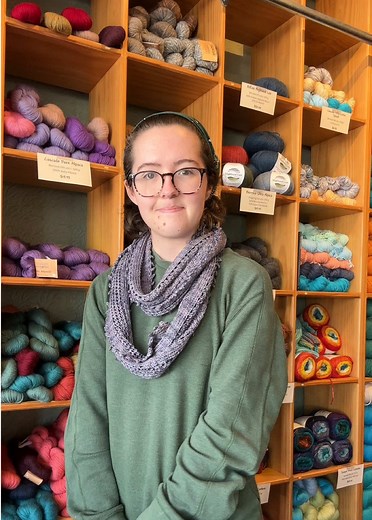 Join Gloria to knit this cowl in February and learn some tips and tricks in doing the lace pattern and learn to do the picot stitch at the edge! This sheer and fun lace accessory will look good with just about any outfit, dressing you up or down. Wear it down or wrapped twice around your neck, either way it looks stunning. Hope to see you in class. * * * Knit and Stitch Boutique 15 Stone St, Cocoa, FL 32922 knitandstitchboutique.com (321) 632-4579 -STORE HOURS- Mon: 10am-4pm Tue: 10am-7:30pm Wed