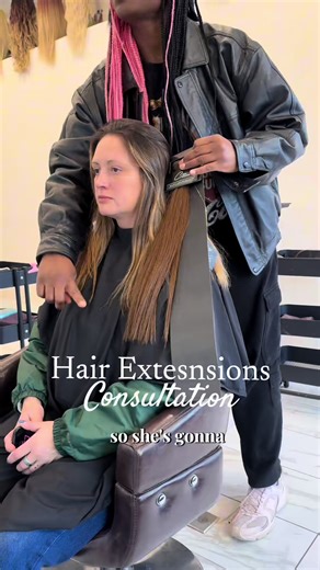 After years of being unhappy with her hair, she finally decided to get hair extensions, and during her consultation we answered a few last minute questions about hair extensions. At Radiance, we take take our time to properly install your hair extensions to encourage hair growth, protect your natural hair and give you the hair of your dreams. Here we installed 2 rows of our #chloecollection hair extensions using the braid-less weft method. If you’re in Calgary and looking for the best place to d