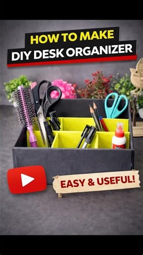 DIY Desk Organizer from Cardboard | Easy & Useful Craft FULL VIDEO - https://youtu.be/nFaa6XWaEsU