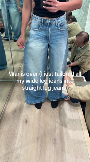 Transforming Wide Leg Jeans into Stylish Straight Legs