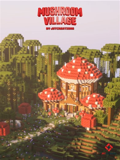 Mushroom Village: Building a Survival House in Minecraft