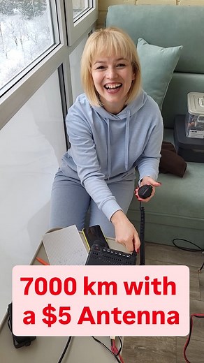 $5 Antenna Reached Africa from Russia. Ham Radio Magic: 7000km for the simple Antenna: I made a Radio Contact with Burundi DXpedition 9U1RU on 12m band with just a short wire antenna on my balcony! See you On the Air! YL Raisa #R1BIG #hamradio | YL Raisa