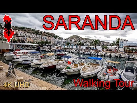 🇦🇱 Walking in Saranda, Albania 🇦🇱 - 4K UHD video