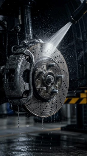 Car Brake Cleaning Hack: Stop the Squeak! 🚗💨" #automobile #automotivetools #engineering