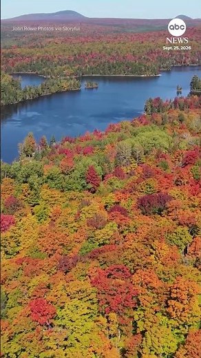 Drone captures colorful fall foliage in Vermont