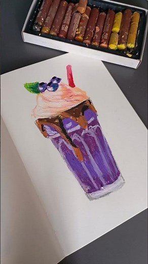 how to draw a dessert with oil pastel tutorial for beginners