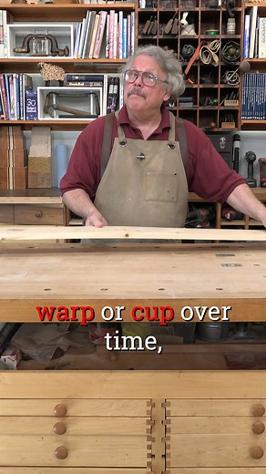 Workshop Companion on Instagram: "Want to keep a board straight and flat without having to glue or attach it to a larger assembly? The solution is simply to rip the board in two and glue it back together again. Of course, you have to carefully rearrange the ripped parts so their tendencies to warp or cup will be perfectly opposed to one another – Nick shows how to do this. This procedure also lets you reclaim badly warped lumber that would otherwise be unusable. Nick shows several useful jigs an