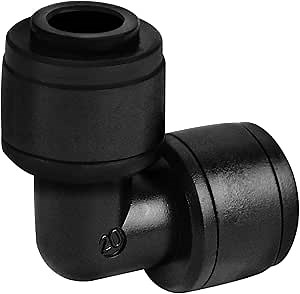 1/4 Inch Drip Irrigation Elbow Fittings, 22 Pieces Push-to-fit Corner 90 Degree Elbow Connectors for 1/4" Irrigation Tubing Leak Free Drip Line Parts for Garden Lawn Irrigation System