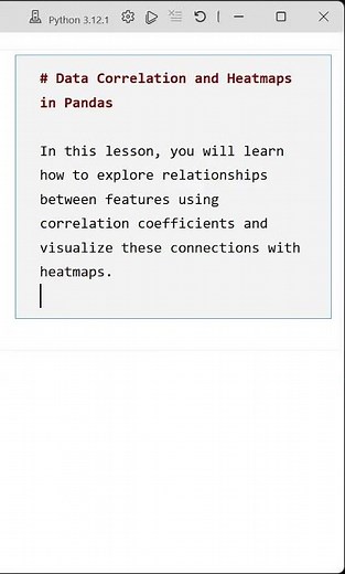 01 Introduction to Data Correlation and Heatmaps in Pandas