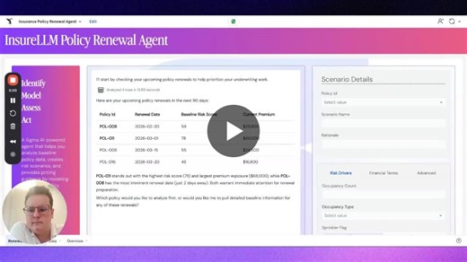 What happens when you combine Sigma, Snowflake Cortex, and a custom AI agent? In this demo, Sigma Solutions Engineer Marit Taylor showcases the InsureLLM Policy Renewal Agent—a Sigma-powered… | Sigma