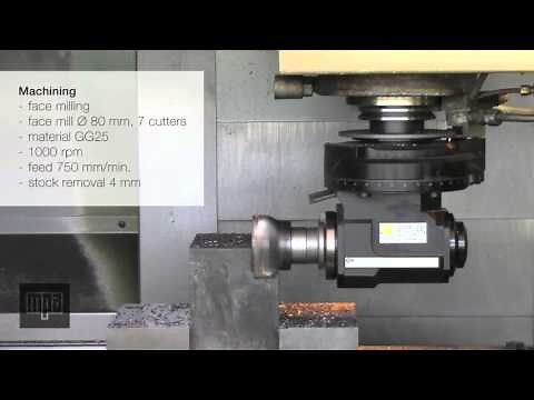MPA - milling machining operation with 90° heavy duty angle head - tete de fraisage