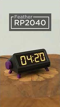 Build a digital clock with a large 7-segment display, a Feather RP2040, and CircuitPython #adafruit