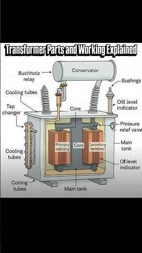 Transformer Parts and Working Explained | Electrical Engineering Basics ⚡ #nn_electric_hobe