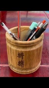 Handmade Pen Holder #woodscraft #woodworking #wood #diy #artisan
