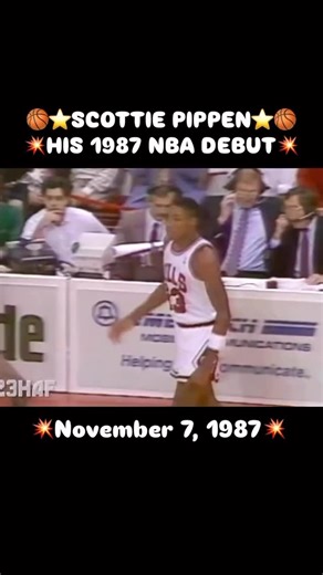 Scottie Pippen makes his NBA Debut at Chicago Stadium. #ChicagoHistory 👈 | Chicago History