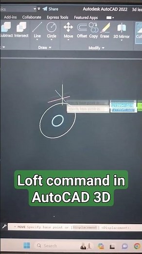 how to use the loft command in AutoCAD 3d #viral #shorts #autocad