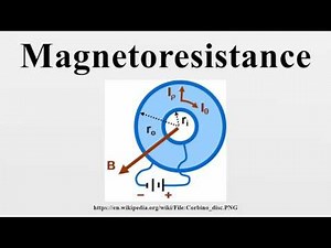 Magnetoresistance