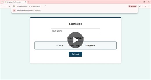 Languages You Know Web App with JSP and JavaScript | Nidhi Monde posted on the topic | LinkedIn