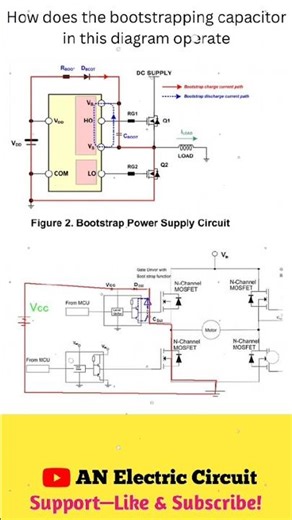 How Does The Bootstrapping Capacitor in This Diagram Operate | #shortsfeed #shorts #viral
