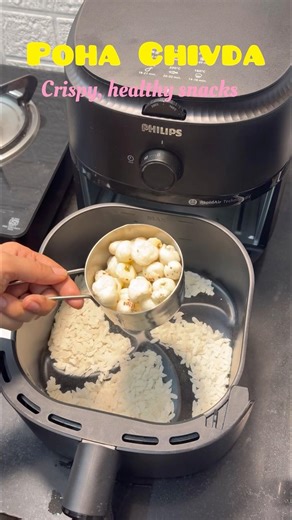 Poha chivda -healthy snacks recipe-air fryer recipe #shorts #food #ytshorts #recipe