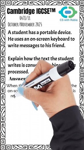 IGCSE Computer Science 0478 | Hardware – Input Devices | O level 2210 | Pastpapers | CS with Rabia