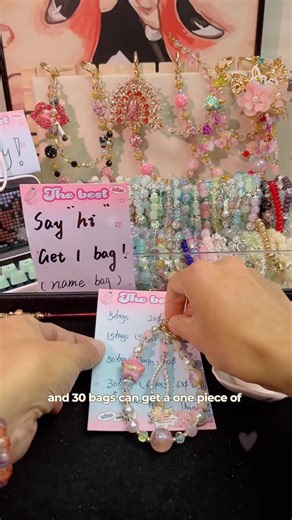 Fun Phone Chain｜key chain Party Bag with Colorful Beads and Designs for Easy Access and Convenience at Parties